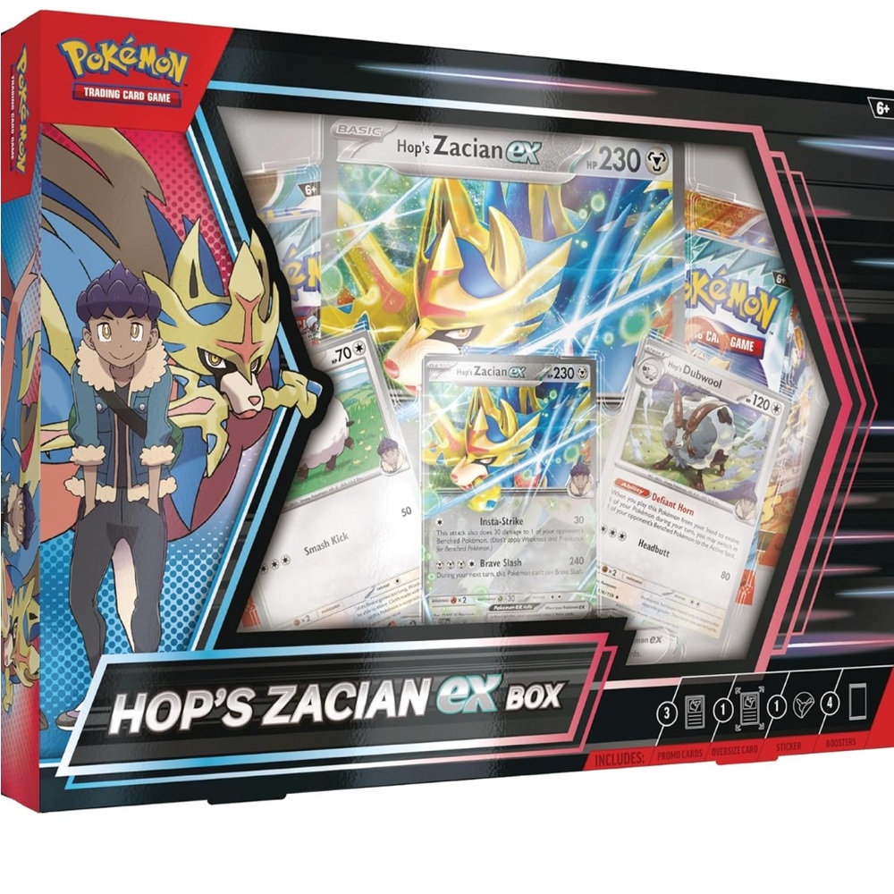 Target Pokémon Trading Card Game Hop's Zacian EX Box - Black, Blue, Red